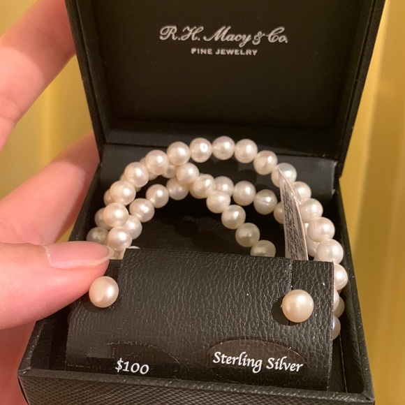 Macy's Jewelry - (NWT) Macy’s Pearl necklace & earring set